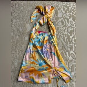 Beginning Boutique Floral Mini Dress - Yellow, Pink, Blue